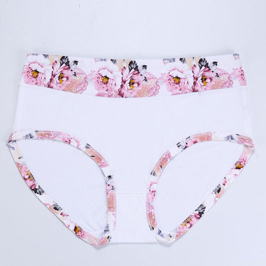 Large size high waisted cotton panites