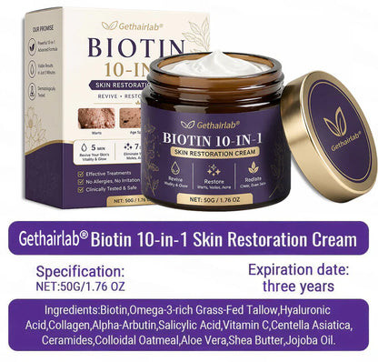 Made and Shipped from USA ✨Gethairlab® Biotin 10-in-1 Skin Restoration Cream 🍀