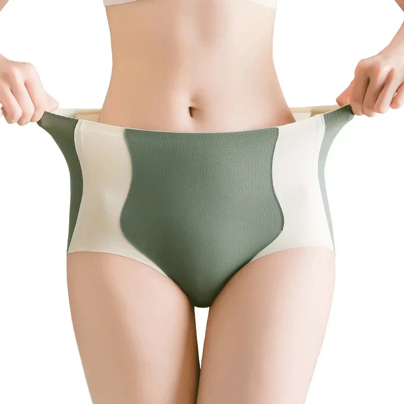 COLOR BLOCK TRACELESS HIP LIFTING SHAPING PANTIES