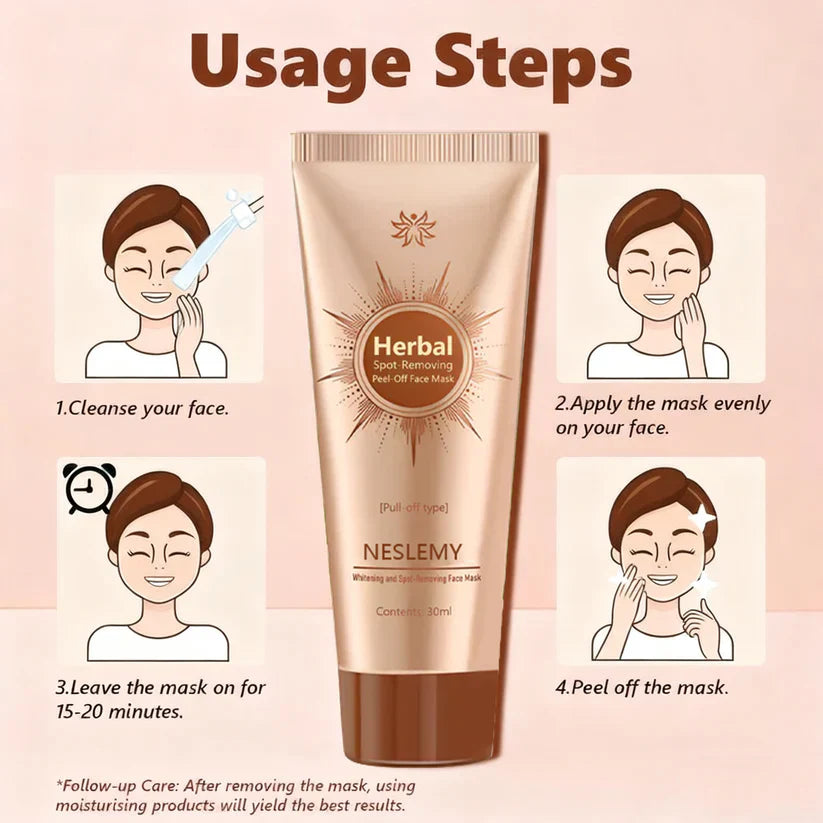 Whitening and Spot-Removing Face Mask Suitable for face and body – 👩‍⚕️ Natural ingredients permanently remove age spots, freckles, sun spots, and liver spots.