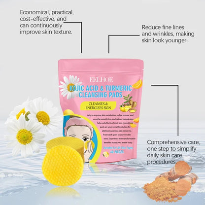 💥 Turmeric Kojic Acid Cleansing Pads