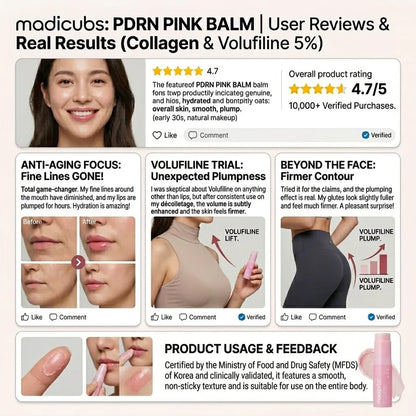 💗 Developed in Korea | Anti-Aging | Moisturizes & Smooths Skin | Plumps Lips, Bust, & Hips | Improves Dark Spots | Firms Skin | Pink Collagen Multi-Effect Plumping Serum Stick